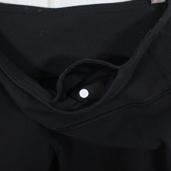Lululemon Black Cropped Work Out Running Athletic Leggings Size 8 - Picture 8 of 9